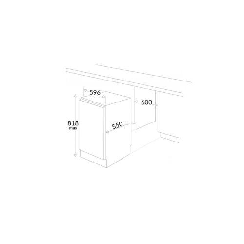 Réfrigérateur 1 porte intégrable AMICA AB1112 - vue 3