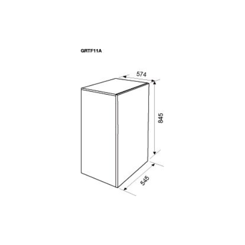 Réfrigérateur congélateur table top Glem GRTF11A - vue 3