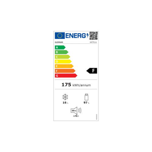 Réfrigérateur congélateur table top Glem GRTF11A - vue 4