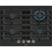 iQ300, Table gaz, 60 cm, Verre trempé, Noir SIEMENS EN6B6HK40 - vue 1