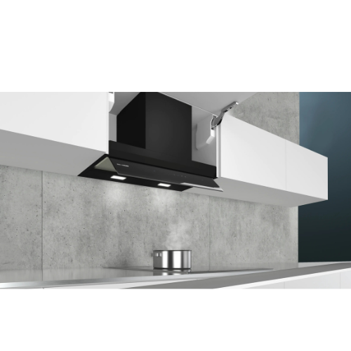 iQ500, Hotte design intégré, 60 cm, Noir avec finition en verre SIEMENS LJ67BAM60