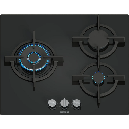 iQ500, Table gaz, 60 cm, Verre trempé, Noir SIEMENS EP6A6CI10 - vue 1