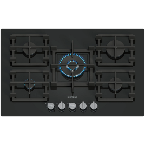 iQ500, Table gaz, 75 cm, Verre trempé, Noir SIEMENS EP7A6QI40 - vue 1