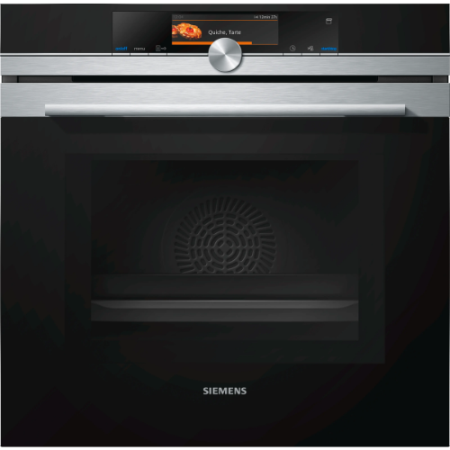 iQ700, Four intégrable avec fonction vapeur et micro-ondes, 60 x 60 cm, Inox SIEMENS HN678G4S1