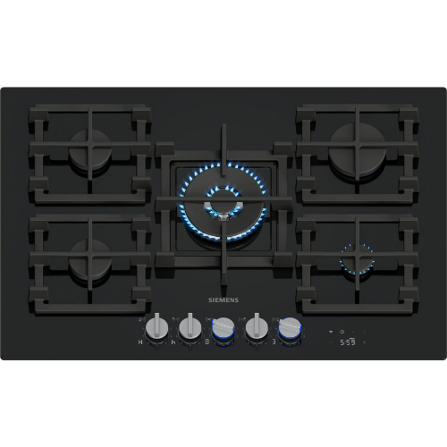 iQ700, Table gaz, 75 cm, Verre trempé, Noir SIEMENS ER7A6RH40 - vue 1