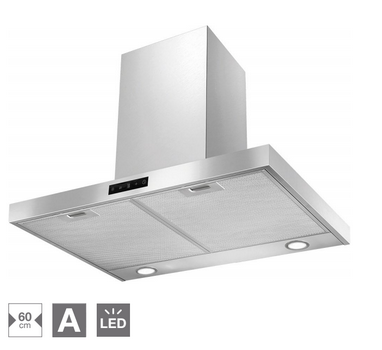 HOTTE DÉCORATIVE MURALE BOX FINE 60 CM INOX Airlux AHBF670IX - vue 1