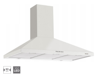 HOTTE DÉCORATIVE MURALE PYRAMIDE 90 CM Blanche Glem GHP945WH