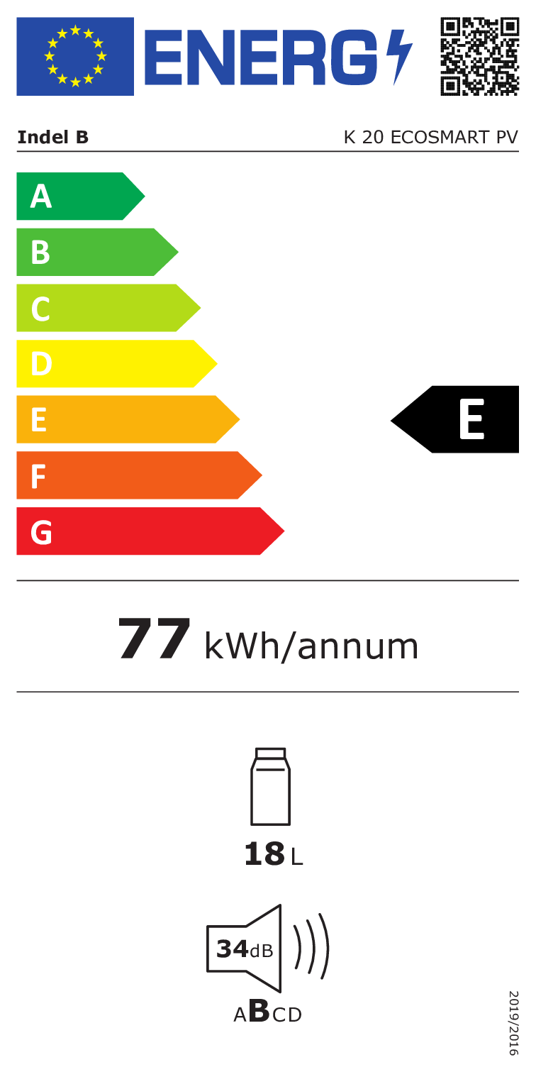 Réfrigérateur encastrable Indel B, K20 Ecosmart PV