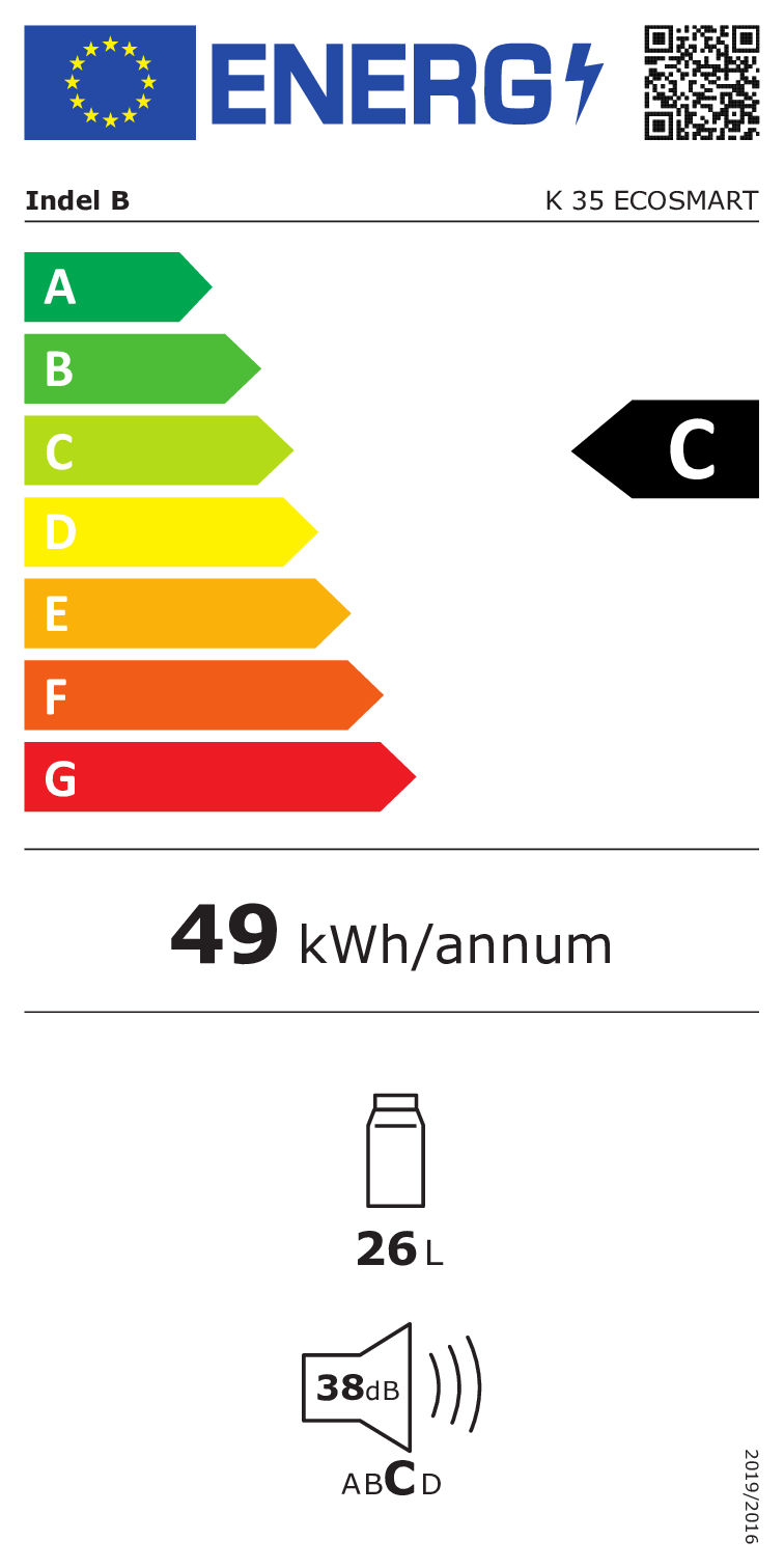 Réfrigérateur encastrable Indel B, K35 Ecosmart