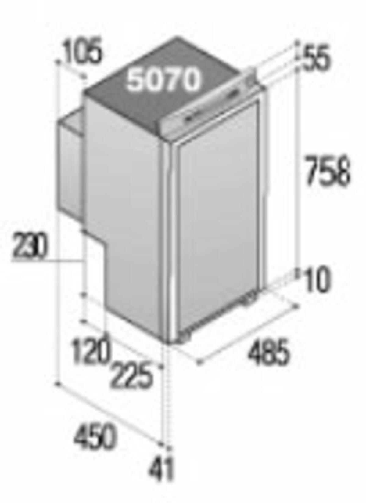 Réfrigirateur absorbtion trimixte 12V/230V - Gas Vitro Frigo VTR 5070DG