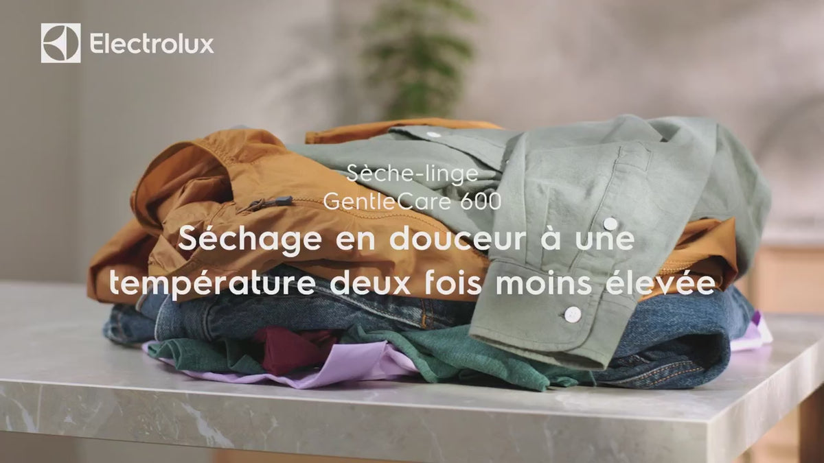 Charger la vidéo : Sèche-linge Pompe à chaleur GentleCare 600 8 ELECTROLUX EWHI6183CO