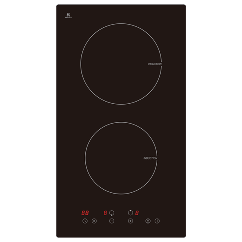 Kitchenette complète 120 cm + domino induction + évier inox réversible + réfrigérateur top 4*120M2P114DI