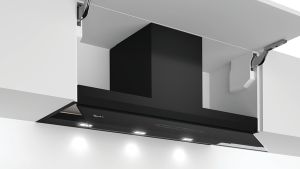  N 70, Hotte design intégré, 90 cm, Noir avec finition en verre NEFF D95XAM2S0