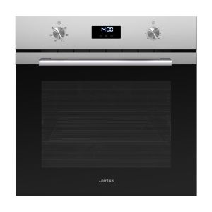 Four multifonction émail lisse Inox anti-trace/verre noir AIRLUX AFE106IX