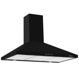 Hotte Décorative Murale Pyramide Noire Mate 90 cm AIRLUX AHP975BK