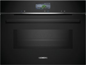 iQ700, Four intégrable compact avec fonction micro-ondes, 60 x 45 cm, Noir SIEMENS CM776G1B1
