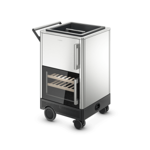 Dometic MoBar 300 S Le bar extérieur mobile, le panier rotomoulé, le réfrigérateur monozone en acier inoxydable