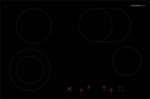 
Table vitrocéramique grande largeur 4 foyers 77 cm GLEM GTH750TC
