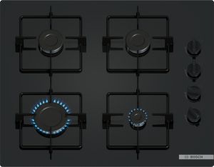 Série 2, Table gaz, 60 cm, Verre trempé, Noir BOSCH POP6B6K30