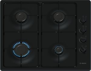  Série 2, Table gaz, 60 cm, Email, Noir BOSCH PBP6B6K80