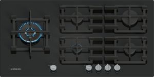 iQ500, Table gaz, 90 cm, Verre trempé, Noir SIEMENS EP9A6MI40