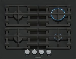 iQ500, Table gaz, 60 cm, Verre trempé, Noir SIEMENS EP6A6PI40