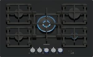 iQ700, Table gaz, 75 cm, Verre trempé, Noir SIEMENS ER7A6RH40