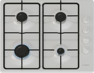  Série 2, Table gaz, 60 cm, Email, Blanc BOSCH PBP6B2K80