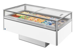 Bac avec couvercle vitré froid positif Iarp SVABA 200.3 P LIGHT avec couvercle