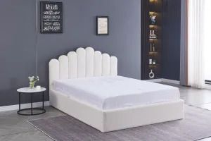 LIT DOHA VELOURS DOUDOU AVEC COFFRE 160X200CM 746DD160
