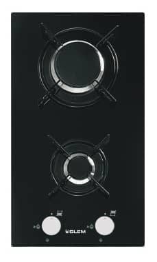 Domino verre gaz 30 cm Glem GV32BK