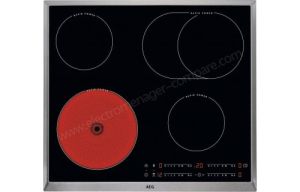 Plaque de cuisson Vitrocéramique Série 3000 Rapid Power Hob 60 cm AEG HRB64471XB