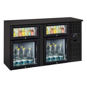 Arrière bar 3 x 2 tiroirs mixtes vitrés CAB22TMV