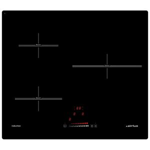 Table Induction noire 60cm 3 foyers AIRLUX ATI632BKN