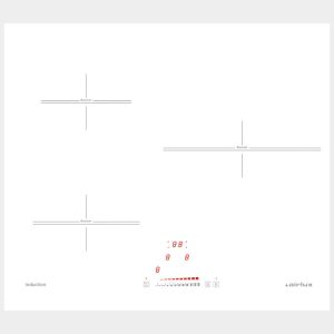 Table Induction blanche 60cm 3 foyers AIRLUX ATI632WHN