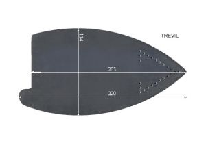 Semelle anti-lustre alu téflon TREVIL Z23F09

