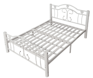 Lit métal hercule blanc 140x190 Eurodesign BF750B140