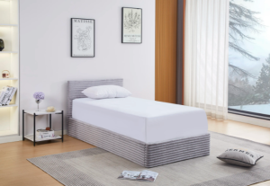 LIT COFFRE MAIA COTELE GRIS 90x190cm EURODESIGN L91CT-G90