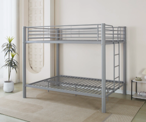 LIT SUPERPOSÉ COLOSSE EN METAL GRIS  EPOXY 140x190cm + 140x190 cm EURODESIGN 2+2GS