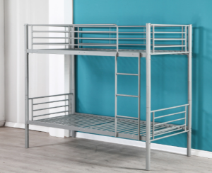 LIT SUPERPOSE SEPARABLE EN METAL LUNA GRIS 90x190 + 90x190cm EURODESIGN LUNA 1+1 G