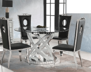  Lot de 4 chaises royal noir Eurodesign DC15N