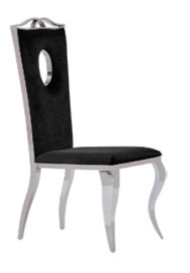  Lot de 4 chaises royal veloursnoir Eurodesign DC15VN