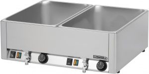 Double Bain marie GN 1/1 avec 2 robinets de vidange Casselin CBMDV