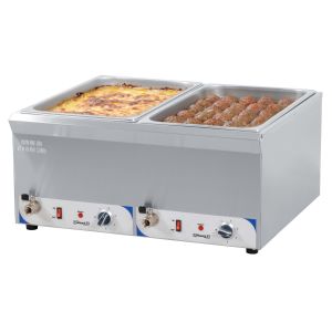 DOUBLE BAIN-MARIE AVEC ROBINET DE VIDANGE GN 1/1 - 200 MM CASSELIN CBMDV200
