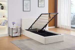 LIT COFFRE MAIA COTELE ECRU 90x190CM EURODESIGN L91CT-EC90