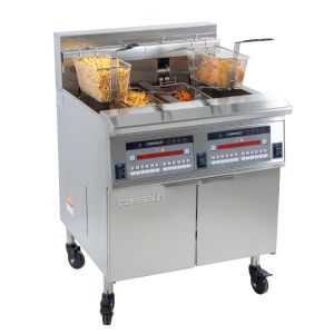 Friteuse électrique avec filtration 2 x 22 Litres 17+17kW CASSELIN CFPF222