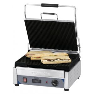 Grill panini grand premium rainurée - rainurée avec minuteur Casselin CGPRRGPT
