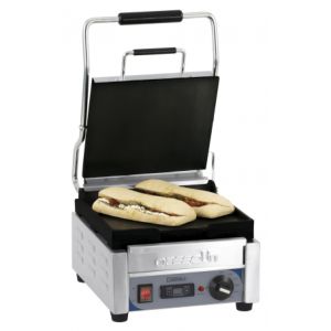 Grill panini petit premium lisse - lisse avec minuteur Casselin CGPLLPPT