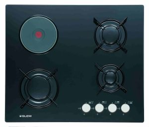 Table de cuisson verre mixte 60 cm Glem GV647BK