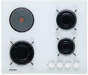 Table de cuisson verre mixte 60 cm Glem GV647WH